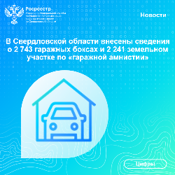 В Свердловской области внесены сведения о 2743 гаражных боксах  и 2241 земельном участке по «гаражной амнистии»